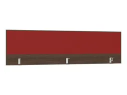 opzetpaneel bureau aanbouw achter NV bruin hickory BN4011-rood 2000mm