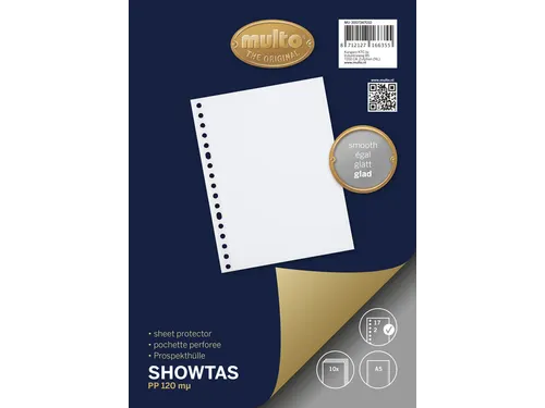Showtas Multo A5 17-gaats Pp 0.14mm Glad