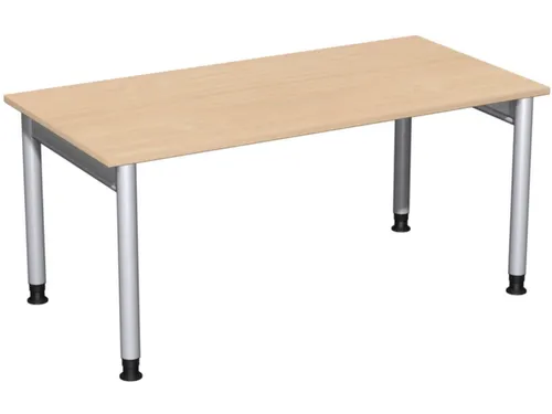 In hoogte verstelbaar bureau,HxBxD 680-800x1600x800mm,decor beuken