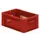 Euronorm Stapelkrat 120x300x200mm 4.1l Wanden Opengewerkt Rood