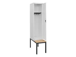 locker met bank,HxBxD 1950x400x815mm,1vak,vak B 400mm,draaigrendel - 2