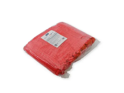 Haarnet Hynex clip non-woven rood pp 100 stuks