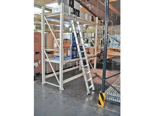 verrijdbare stellingladder,balk L 2,7m,v. H tot 2,83m,10,treden