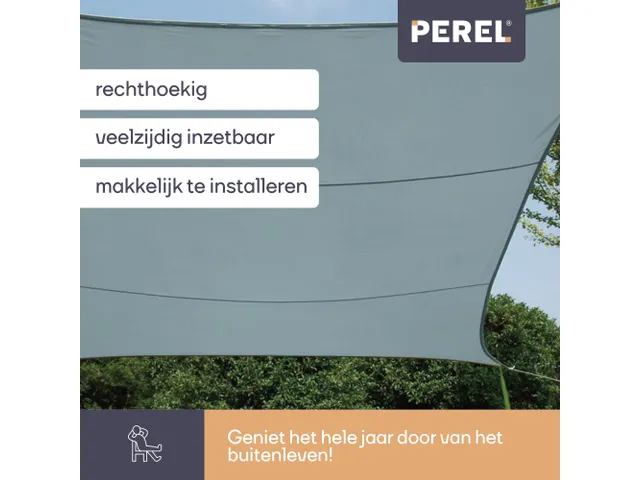 Zonnezeil Rechthoek 4x3m Lichtgrijs