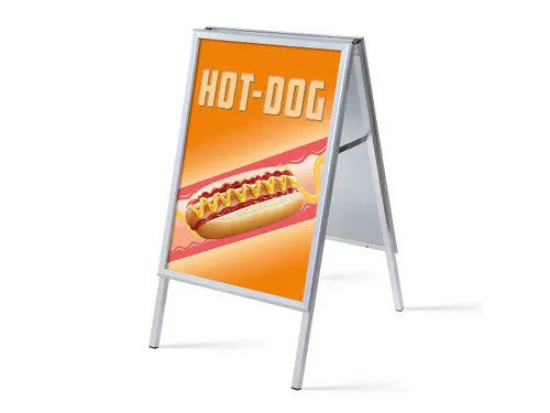 Stoepbord A1 complete set met print "Hot-dog"