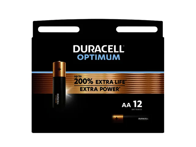 Batterij Duracell Optimum 12x AA