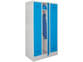 locker,HxBxD 1850x900x500mm,3vak,vak B 300mm,RAL7035,front RAL5012 - 2
