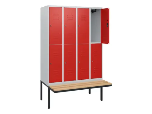 Dubbeldekse dekenkist,HxBxD 1950x1200x815mm,4x2vak.,vak B 300mm
