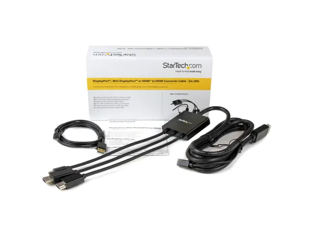 HDMI, DisplayPort of Mini DisplayPort naar HDMI adapter kabel - 2 m