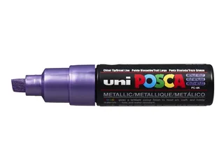 Verfstift Posca PC8K Brede punt 8mm schuin metallic paars - 2