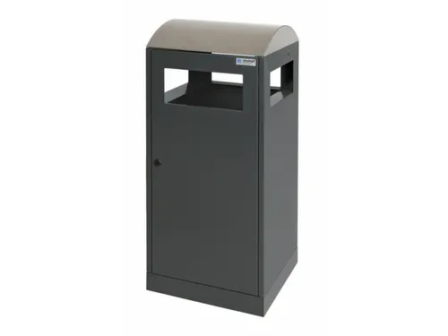 afvalbak,HxBxD 815x350x350mm,afvalbak inhoud 40l,romp staal RAL7016