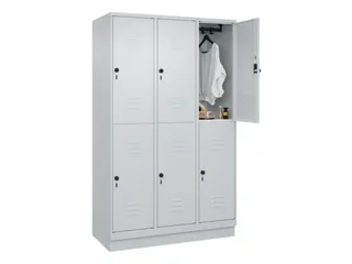 dubbeldekse locker,HxBxD 1950x1200x500mm,3x2vak.,vak B 400mm - 3