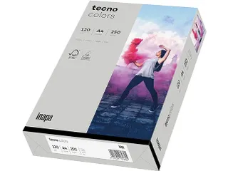 Inapa Tecno colors Gekleurd papier A4 Grijs 120 gram 250vel - 1