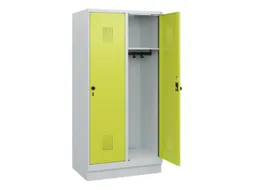 schoollocker,HxBxD 1630x800x500mm,2vak,vak B 400mm,draaigrendel,sokkel