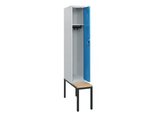 locker met bank,HxBxD 1950x300x815mm,1vak,vak B 300mm,cilinderslot - 1