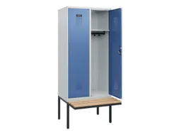 locker met bank,HxBxD 1950x800x815mm,2vak,vak B 400mm,cilinderslot
