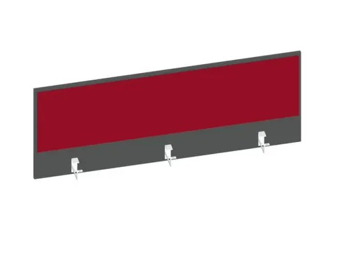 baliepaneel bureau aanbouw achter MS-donkergrijs BN4011-rood 1400mm