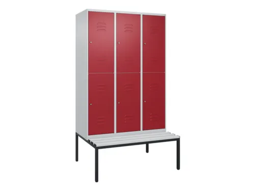 Dubbeldekse dekenkist,HxBxD 2120x1200x815mm,3x2vak.,vak B 400mm