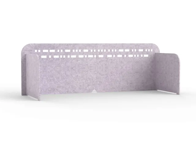 Akoestisch PET-vilt scheidingsscherm L 150x55cm lichtgrijs