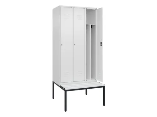 locker voor scheiding van kleding,HxBxD 2120x900x815mm,3vak
