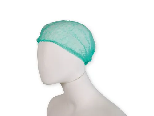 Haarnet Hynex clip non-woven groen pp 100 stuks