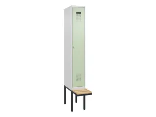 locker met bank,HxBxD 2120x300x815mm,1vak,vak B 300mm,cilinderslot - 2