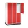 Dubbeldekse garderobekast,HxBxD 1950x1220x600mm,3x2vak.,vak B 360mm