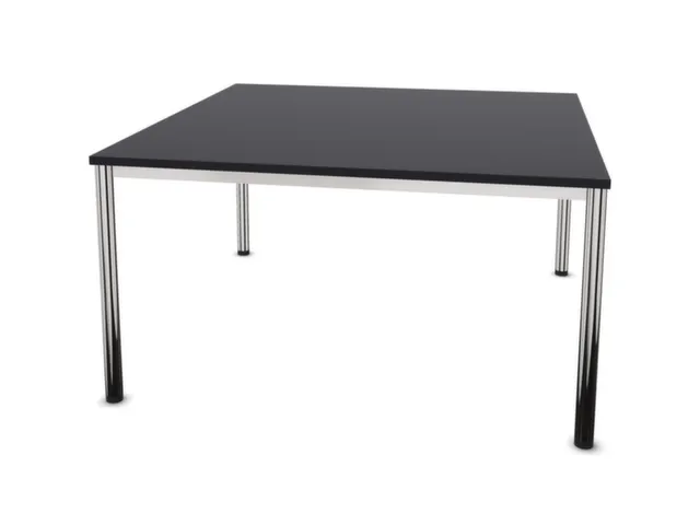 vergadertafel HxBxD 74x140x140cm vierkant 4voeten verchroomd CC-zwart