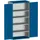 kast met geperforeerde platen,HxBxD 2000x1050x650mm,4xStalen bodem