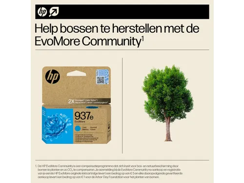 Inktcartridge HP 4S6W6NE 937E Evomore blauw