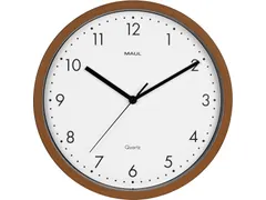 wandklok Grain quartz 31 cm kunststof donker hout