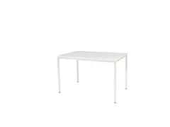 Domino Basic Tafel Vaste Hoogte 1200x800mm Grijs 25mm Wit 4-Poots