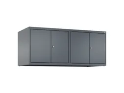 opzetkast,v. locker,4vak.,vak B 300mm,HxBxD 500x1200x500mm,vleugeldeur