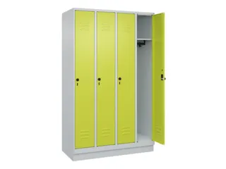 locker,HxBxD 1950x1200x500mm,4vak,vak B 300mm,draaigrendel,sokkel - 2