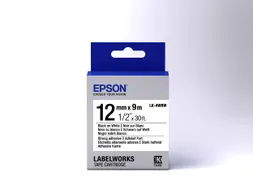 Strong Adhesive Tape - LK-4WBW Strng adh Blk/Wht 12/9