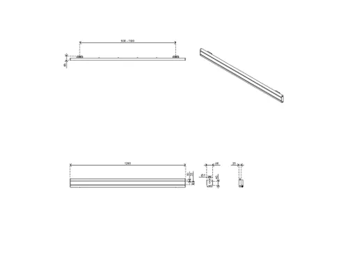 ViewLite Toolbar Muurrail 712 Zilver-Wit