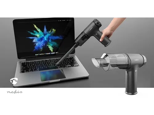 Handstofzuiger / luchtblazer Nedis 90W oplaadbaar zwart