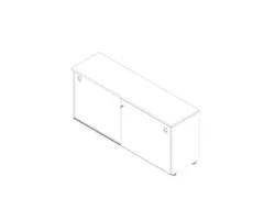 schuifdeurkast,HxBxD 730x1600x450mm,1xhouten vloer,2ordnerhoogte