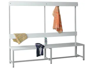 omkleedbank,HxLxD 1600x2000x400mm,onderstel RAL5010 - 1