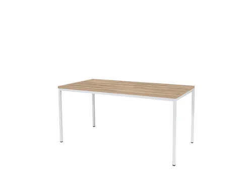 Domino Basic Tafel Vaste Hoogte 160x80 honey castello wit 4-poots