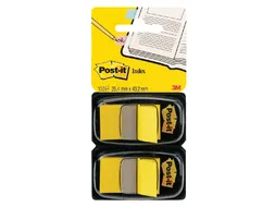 Indextabs 3M Post-it 680 25.4x43.2mm duopack geel