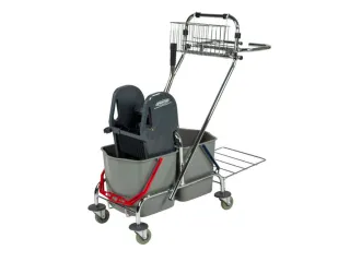 dweilwagen,HxBxD 1000x410x930mm,emmer 2x17l ROOD/BLAUW,mopwringer - 6