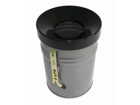 afvalbak,vlamdovend,24l,HxØ 370x295mm,wandmontage,kop zwart