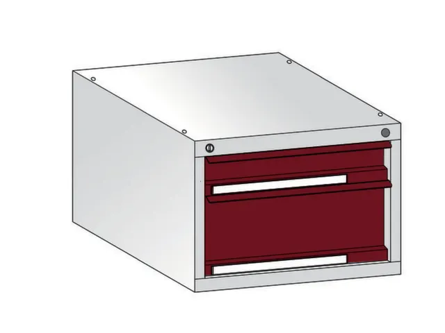 laden-onderbouw,v. werkbank,H 350mm,romp staal RAL7035,front RAL3003