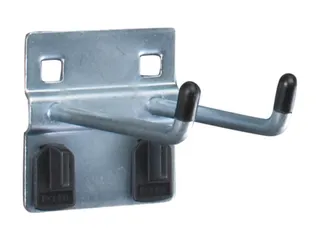 dubbele haak,v. perfoplaat,L 75mm - 1