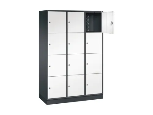 grootvolume-lockersysteem,HxBxD 1950x1220x500mm,3x4vakken,cil.-slot