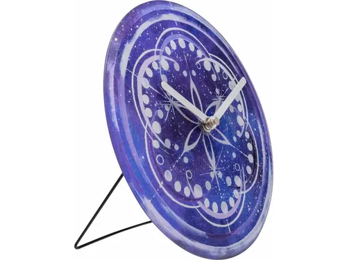 Tafelklok Nextime dia 20cm indigo glas Cosmo Indigo Tafel