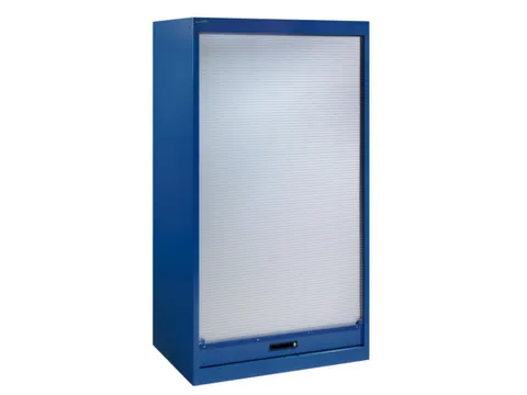 zwaarlast-roldeurkast,HxBxD 1950x1100x641mm,4xStalen bodem,lak RAL6011