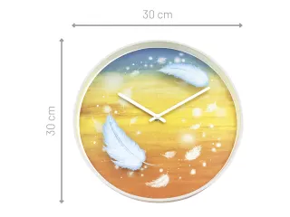 Wandklok Nextime dia 30cm multicolour kunststof Feathers - 10