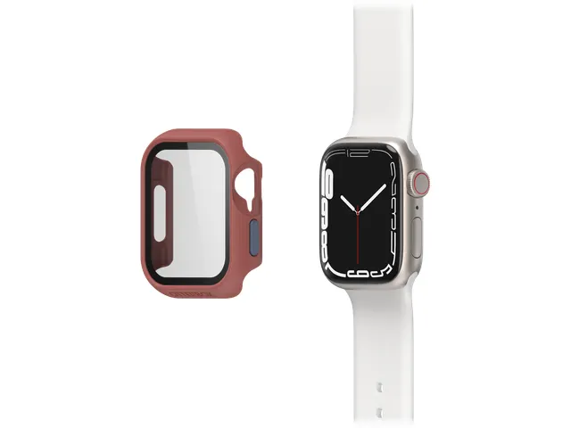 Case Eclipse Apple Watch Series 9/8/7 41mm steen rood screenprotector
